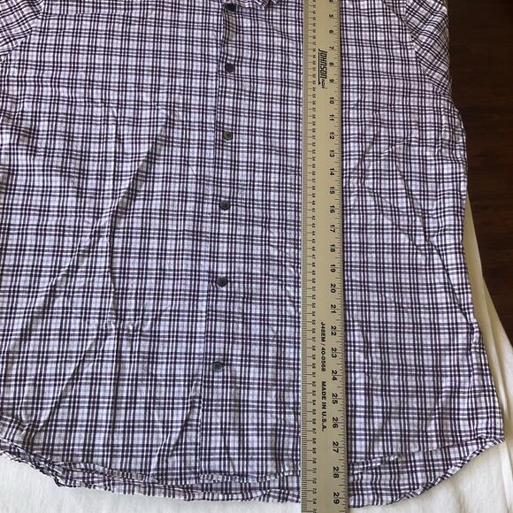 Express Fitted Long Sleeve Button Down Shirt size 2XL (18-18 1/2), Gray & White - Picture 5 of 8